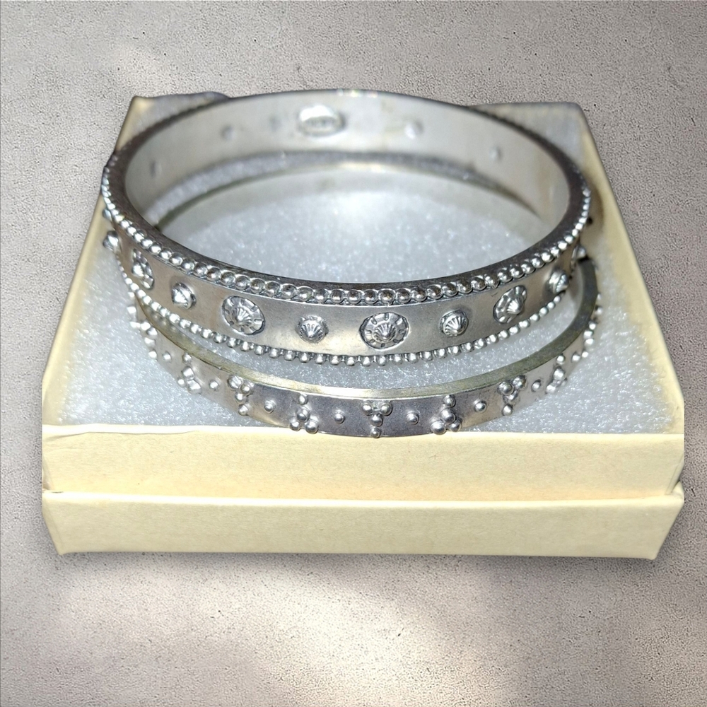 Chicos Bangle Silvertone Costume Bracelet Plus One